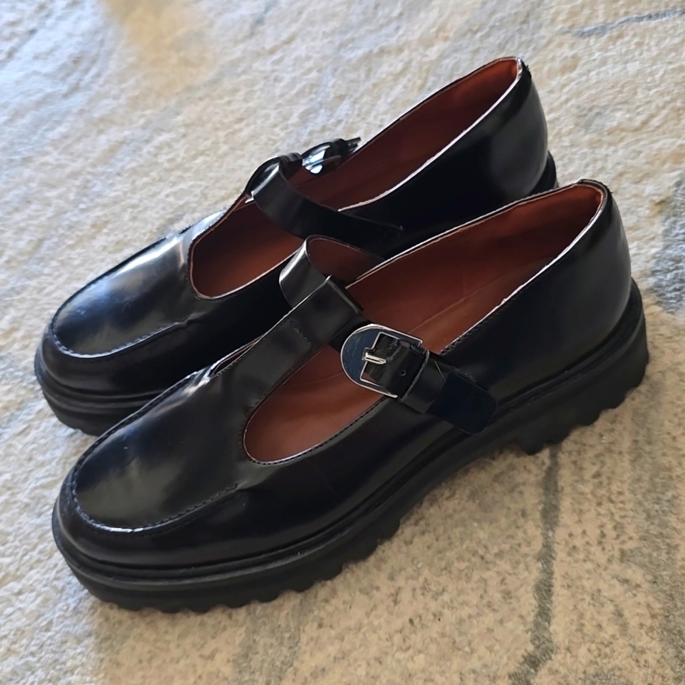 Reformation Abalonia Chunky Maryjane Black Size 8
